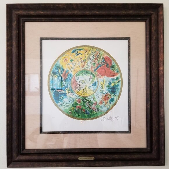 Paris Marc Shagal 30"x29" framed signed number authenticated limited lithograph! - Picture 1 of 12